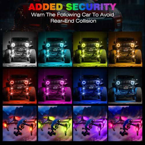 4LEDs Wireless LED Strobe Lights, Rechargeable Anti-Collision Warning Light - size: 4PCS (Upgraded 4LEDs)