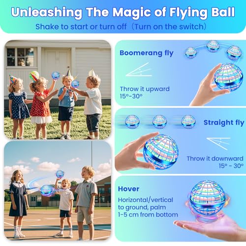 Flying Orb Ball Toy, 2026 Upgrade Hand Controlled Hover Ball - color: Bright Blue, size: 1 Pack