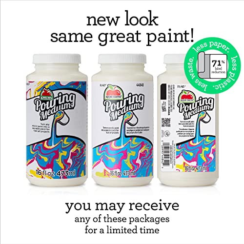 Apple Barrel Pouring Medium, 44840E Acrylic, 16 oz, 16 Fl Oz - color: Multicolor