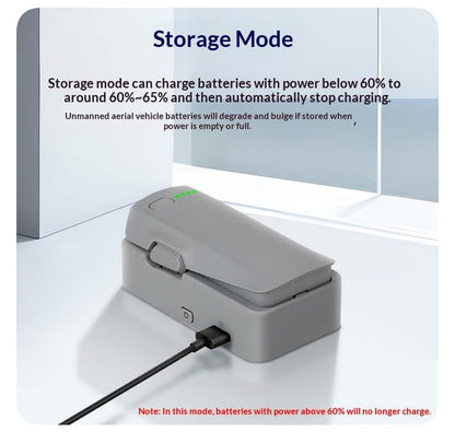 Coyktonty Battery Charger for DJI NEO2 with Storage and Discharge Modes with Charging Cable