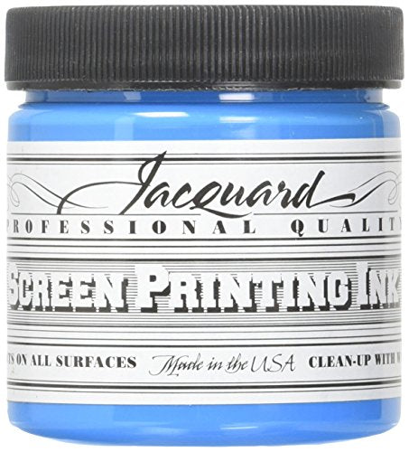 Jacquard Professional Screen Print Ink, Water-Soluable, 4oz Jar, Sky Blue (109)