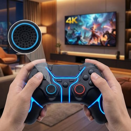 36 Pcs Controller Thumb Grips Set, 18 Pairs Thumb Stick Grip Cover, Silicone Joystick Caps, Joystick Button Caps Controller Assist for PS4/PS5(Multicolor) - color: 36Pcs