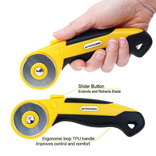 45mm Rotary Cutter for Fabric with 10 Titanium Rotary Blades - color: color03