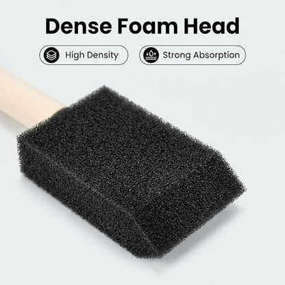 50pcs 1" Foam Brush with High Density Foam - size: 1inch 50pcs