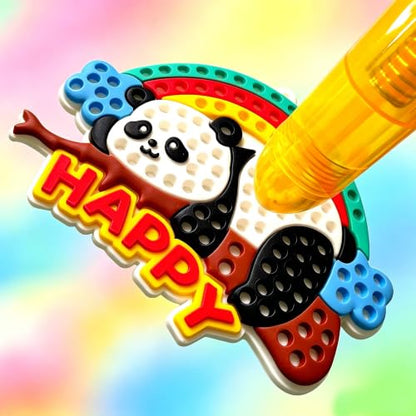 VattaFrast 30 Colorful Templates,Magical Bead Painting, Birthday Gift for Girls & Boys Ages 6-12 Years Old, 10 Bead Pens, Creative Arts Crafts Activity for Kids - color: 30Temp-10Pens