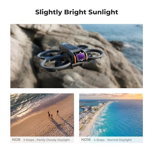 K&F CONCEPT PL ND Filters Kit Compatible with DJI Avata 2 - style: ND8+ND16+PL