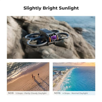 K&F CONCEPT PL ND Filters Kit Compatible with DJI Avata 2 - style: ND8+ND16+PL