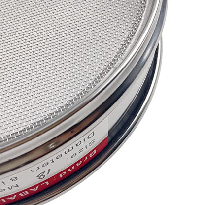 LABALPHA 18 Mesh Lab Sieves, #18 Mesh Test Sieve, 8'' Diameter, 304 Stainless Steel Wire Cloth (1mm) - size: 18 mesh (1mm)