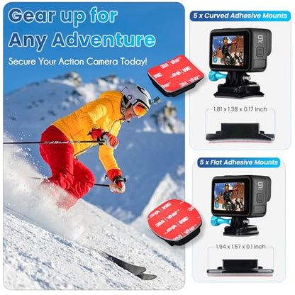 Adhesive Mount Kit Sticky Pads for GoPro Hero 13 12 11 10 9 8 7 6 5 10Pack