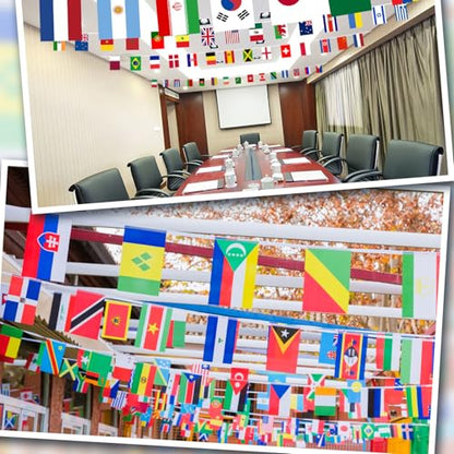 200 Countries String Flag 184Ft World Flag Banner for Party Decorations (Pack of 2) - size: 200 flags (Pack of 2)