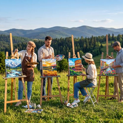 Cholemy 36 Pcs Paint and Sip Kit Gift for Adults 8''x10'',Natural Scenery - style: Natural Scenery