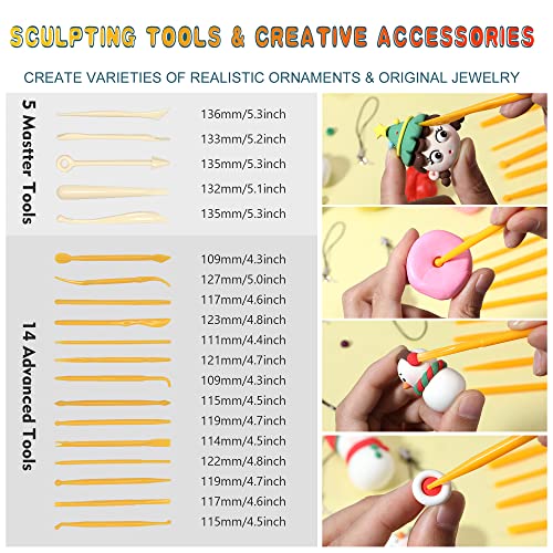 Cyajm 60 Colors Oven Bake Clay Kit, Individually Wrapped - color: 60 Colors