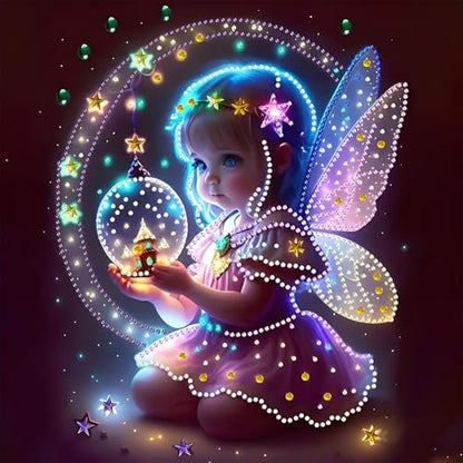 Shouruihua Diamond Painting Kits for Adults, Cute Angel Diamond Art Kits - color: Cute Angel