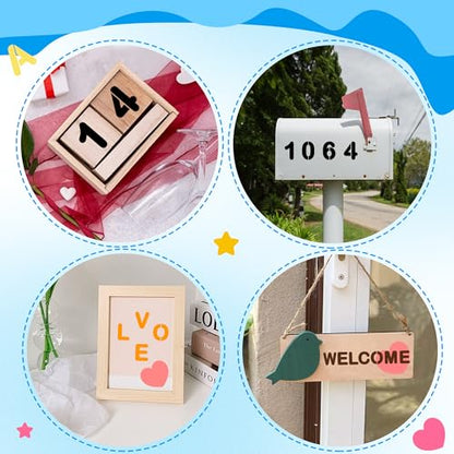 Letter Stencils 80Pcs 2&3Inch Large Alphabet Number Reusable Stencils - size: 2Inch+3Inch