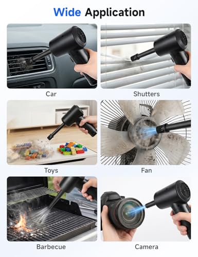 Compressed Air Duster,100000RPM Electric Air Duster for Computer Keyboard