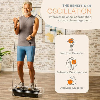 Lifepro HexaPlate Lite Compact Vibration Plate with Magnetic Acupoints - color: Black