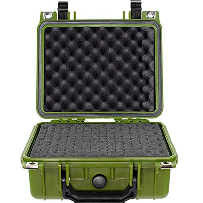 Eylar Small 10.62" Gear, Equipment, Hard Camera Case Waterproof with Foam TSA Standards (Green) - color: Green