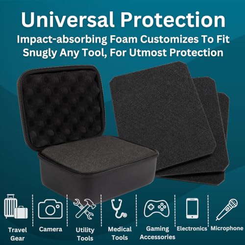 caseling 9.5" x 7.5" x 4.75" Hard Case with 3-Layer Pick and Pluck Foam - size: 9.5" x 7.5" x 4.75"