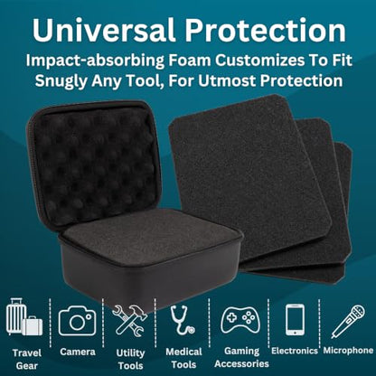 caseling 9.5" x 7.5" x 4.75" Hard Case with 3-Layer Pick and Pluck Foam - size: 9.5" x 7.5" x 4.75"