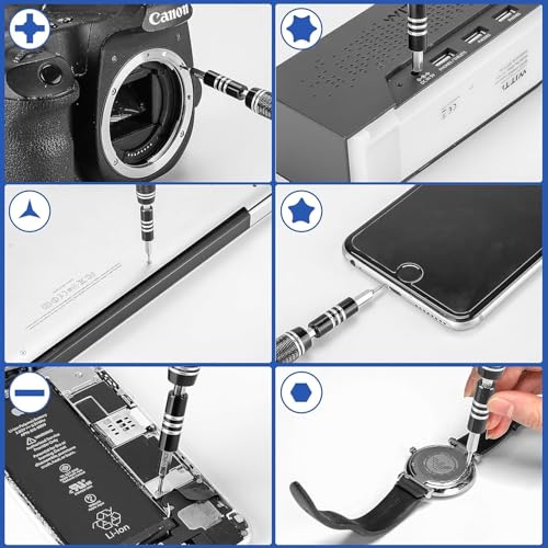 115-in-1 Precision Screwdriver Set, Electronics Repair Tool Kit Micro Bit with Flexible Shaft for Phone, Mac, Computer, Watch, Console, Doorbell, Electronic, Tools Gift - color: 115 in 1