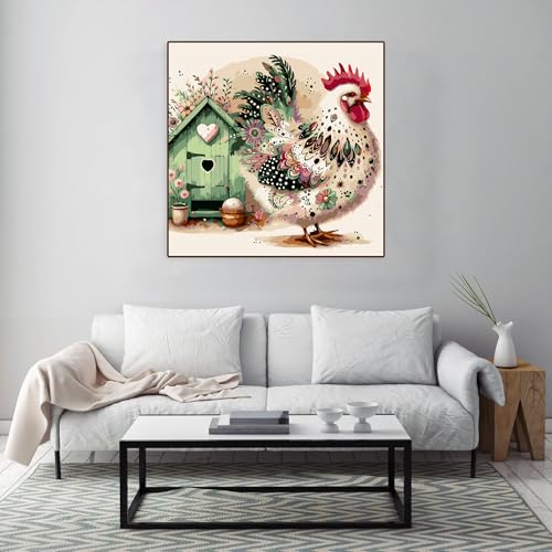 Paintcolor Chicken Paint by Numbers Kit for Adults Beginner - color: chicken
