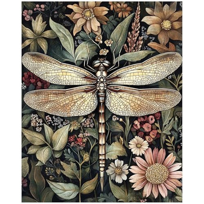 XTCIXAL Paint by Numbers Kit for Adults, Dragonfly, 16X20 Inch - color: 06-Dragonfly