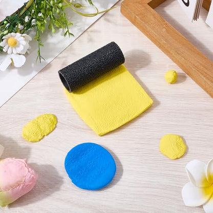 CRASPIRE Polymer Clay Texture Roller Plastic Black Embossing Pottery Texture Rollers for Earrings Jewelry Making Clay Modeling Shaping DIY Craft Ceramics Pottery Tool - color: Black