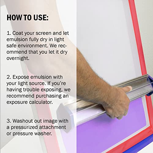 Ecotex® PWR Screen Printing Emulsion - Plastisol & Water Based Ink, 1 Pt - size: 16 Fl Oz (Pack of 1)