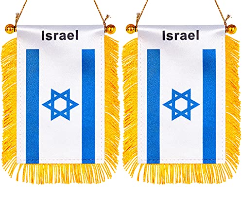 3 X 5 Inch Israel Window Hanging Flag Banners Decoration Cup Suction - color: Israel