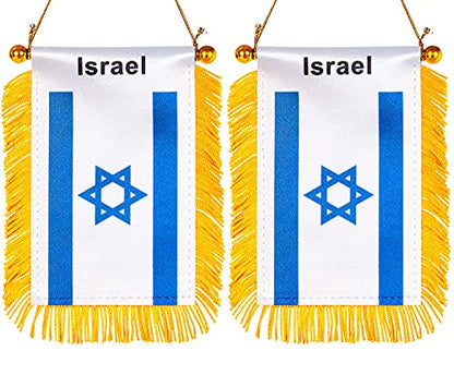 3 X 5 Inch Israel Window Hanging Flag Banners Decoration Cup Suction - color: Israel