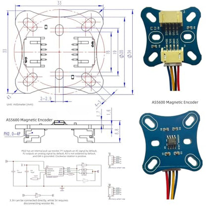 2804 Brushless Gimbal Motor Kit with AS5600 Encoder and SimpleFOC Driver