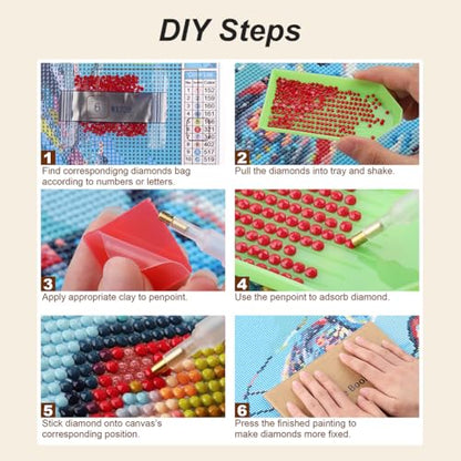 Acudotr Hamster Diamond Art Kits for Adults, DIY Home Decor, 12x12 Inch