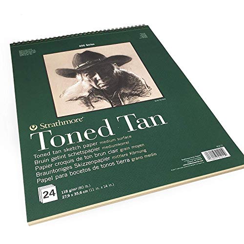 Strathmore 400 Series Sketch Pad, Toned Tan, 11x14 inch, 24 Sheets - size: 11x14