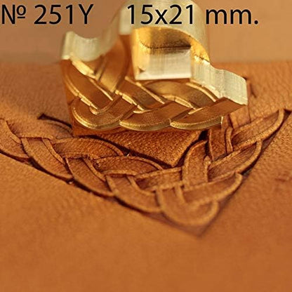 DandS ltd Leather Stamp Tool, Knitting, Professional Metal Craft Tool for Leatherworking, Embossing, Carving & Stamping Projects, Belts, Wallets & DIY, Compatible with Mallet, #251Y