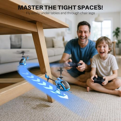 SYMA S100 Mini RC Helicopter for Kids, Indoor Flying, Altitude Hold, Blue - color: Blue