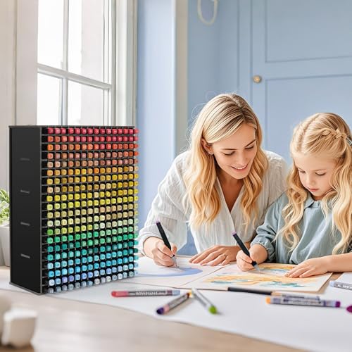 SANFURNEY Art Marker Storage Rack for 300 Markers, Black - size: Rack for 300 Markers - Black