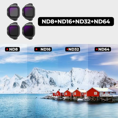 K&F CONCEPT ND Filter Set Compatible with DJI Mini 5 Pro - style: ND8+ND16+ND32+ND64