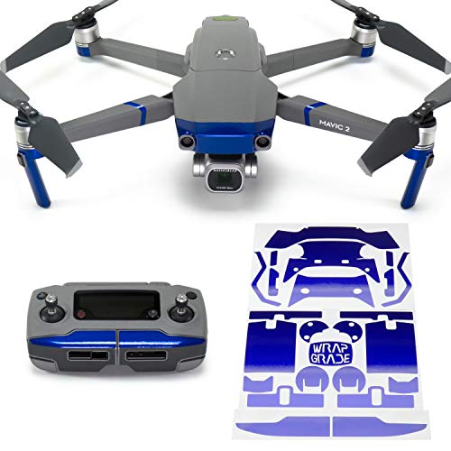 Wrapgrade Poly Skin Compatible with DJI Mavic 2 | Accent Color (Stratosphere Blue) - color: STRATOSPHERE BLUE