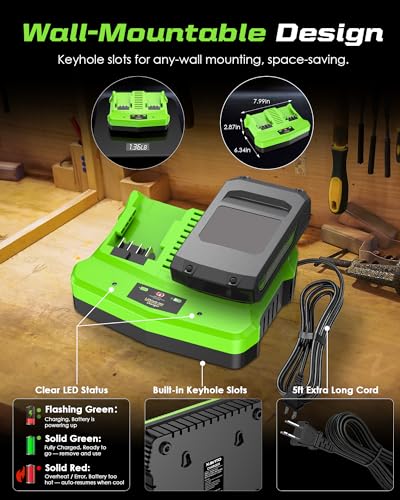 Replacement for Greenworks 24V Battery Charger, for Greenworks 24V Battery