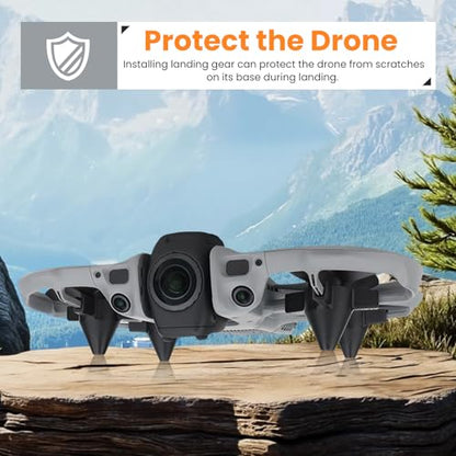 Landing Gear for DJI Avata 360 Drone, Height Increase Extended Legs, Anti-Scratch Protective Bracket, Quick Release Tripod Support, Drone Accessories (Black) - color: Black