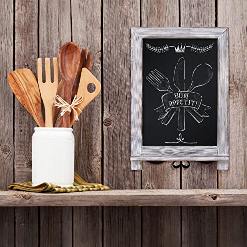 HBCY Creations Magnetic Tabletop Chalkboard Sign, 9.5" x 14", Rustic - color: 1- Whitewashed, size: 10"W x 14"H