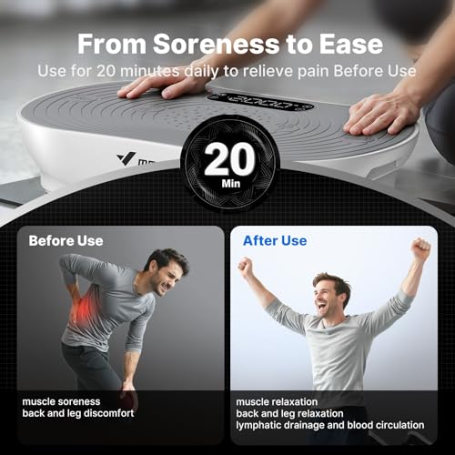 Merach V33 Pro Vibration Plate Exercise Machine with Touchscreen, 99 Speeds - color: White