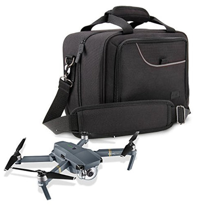 USA GEAR Drone Carrying Case - Drone Bag with Adjustable Dividers and Storage Pockets - Compatible with Yuneec Breeze, DJI Mavic Pro 2 & More - Fits Drone, Controller, Batteries and Propellers - Black - color: Black
