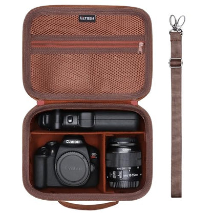 Small Camera Case Bag for Canon EOS Rebel T7/R50//R100 DSLR Camera Brown - color: Brown, size: Small
