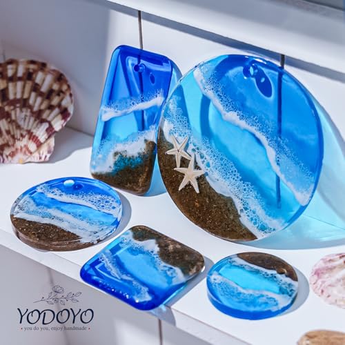YODOYO 31-Cavity Flat Resin Molds with Holes for Keychains & Pendants