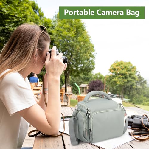 Ainiv DSLR Camera Bag, Large Waterproof Anti-Shock SLR Camera Case, Grey - color: Grey