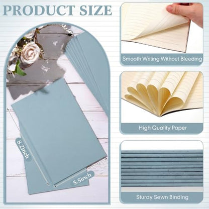 Mimorou 100 Pcs A5 Journals Notebooks Bulk,Lake Blue,Lined - color: Lake Blue, style: Lined