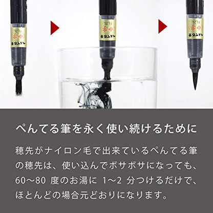 Pentel Fude Brush Pen, Medium (XFL2L) - size: 1 Count (Pack of 1), style: Medium