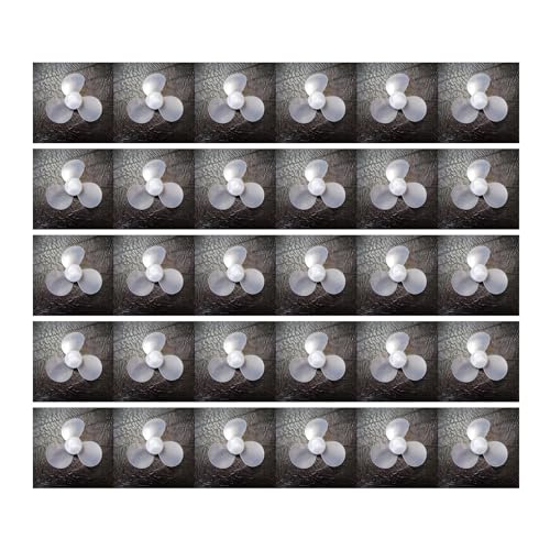 30 Pc Propeller Props, Small Three-Blade Propeller Blade Transparent Soft Fan Blade Model Creative Production Process Material Model 2.6in axis Diameter 0.08in skrnrhrery