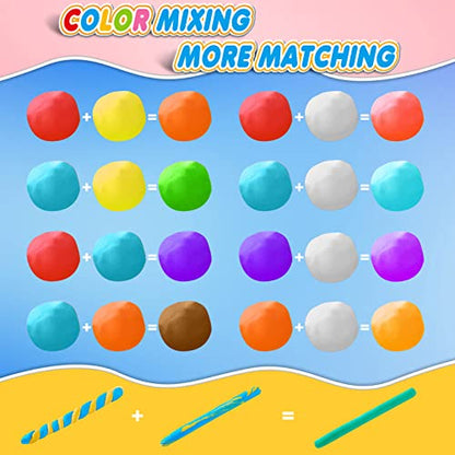 Air Dry Clay, 48 Colors Modeling Magic Clay for Kids - color: 48 Colors